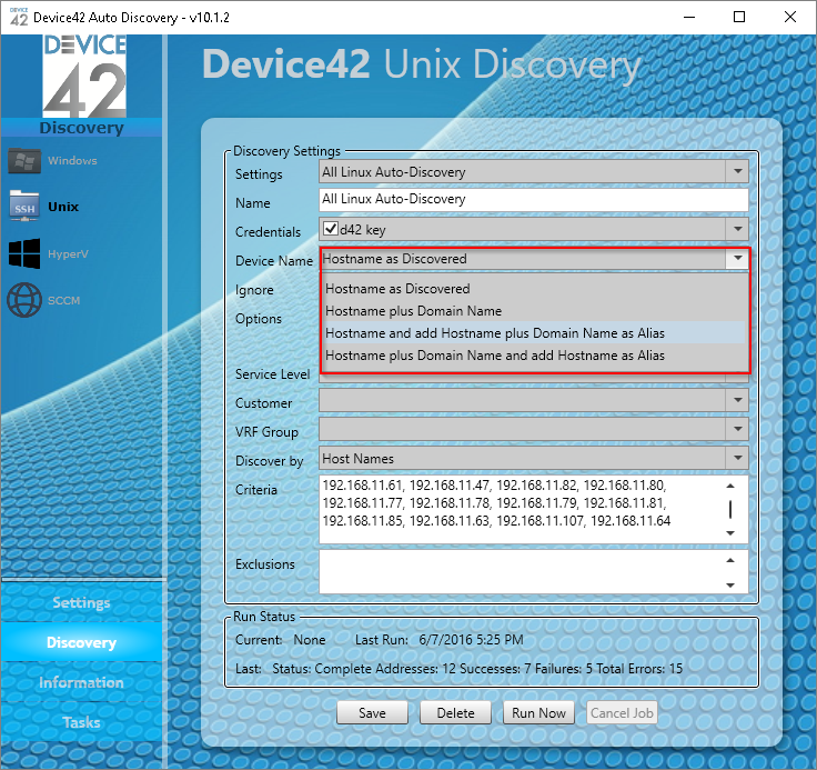 the device discovery tool splitmux